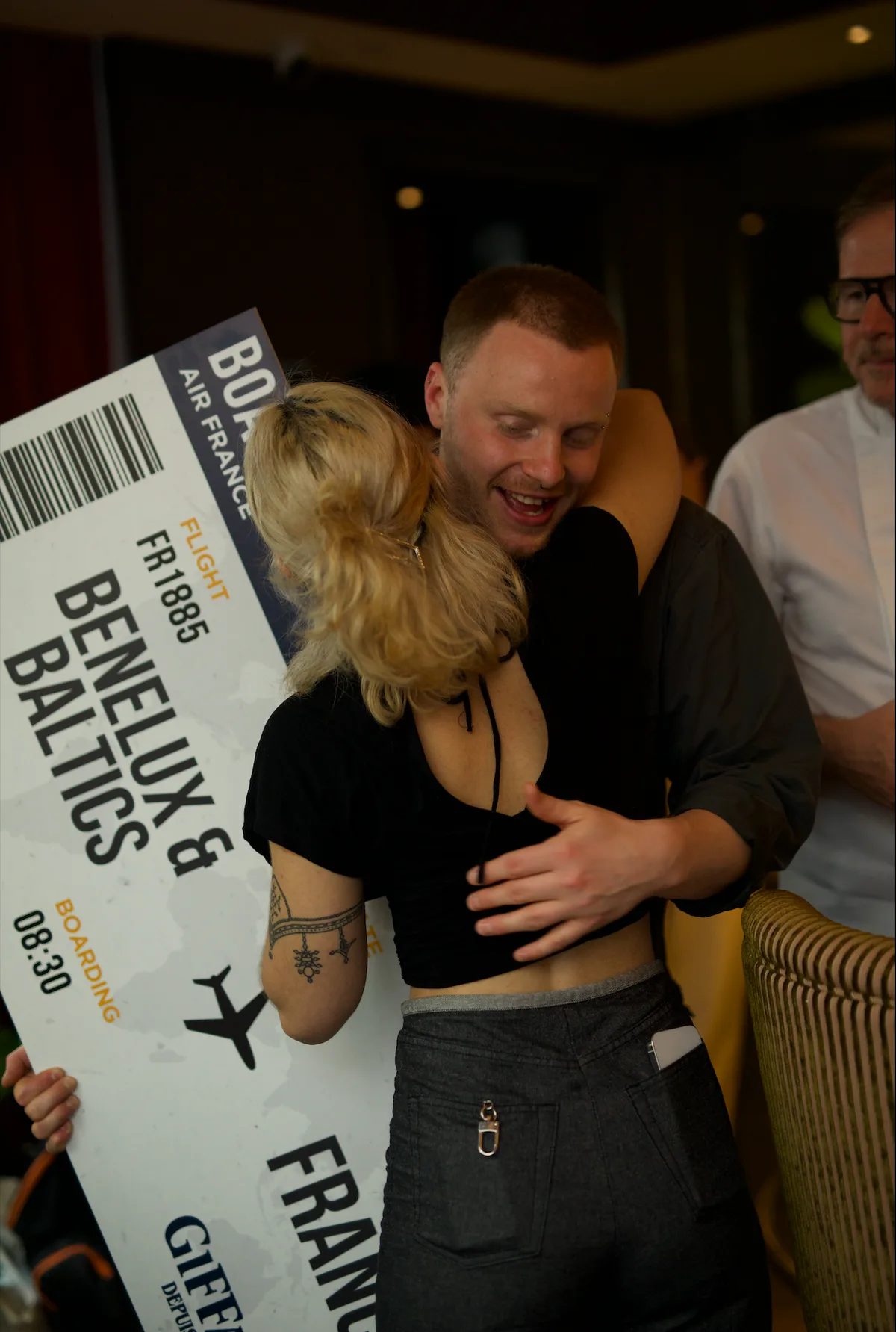 Mathias Schäffer embraces a guest after winning the Giffard West Cup 2026