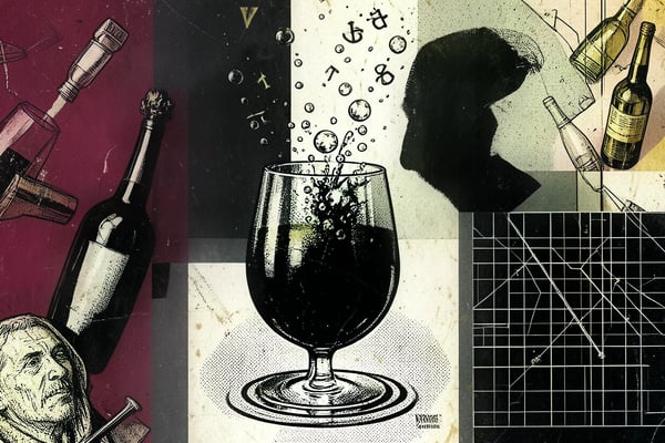 Tulpvormig wijnglas met champagne tegen lichte achtergrond