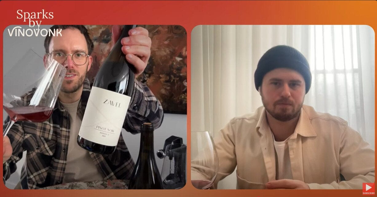 Joni Sloesen van wijndomein Zavel in gesprek voor Sparks by VinoVonk