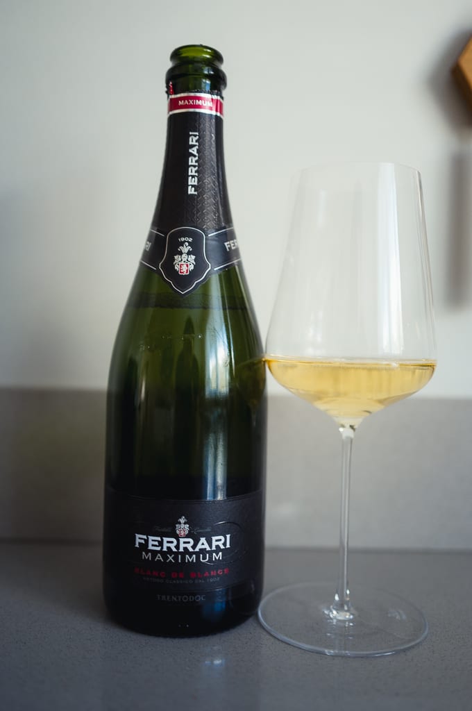 Fles Ferrari Maximum Blanc de Blancs Italiaans mousserende wijn