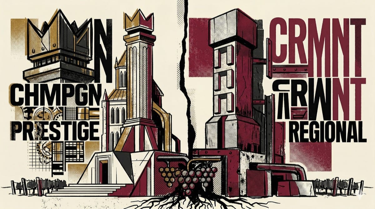 Pouilly-Fuissé vineyards with the limestone rock of Solutré rising in the background