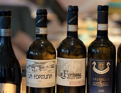 Brunello by La Fortuna on the tasting table at La Grande Bellezza in Amsterdam