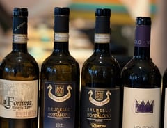 Brunello di Montalcino van Pian delle Querci in het glas bij La Grande Bellezza in Amsterdam