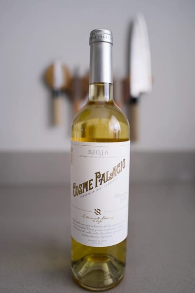 Fles Cosme Palacio Blanco witte Rioja van Viura