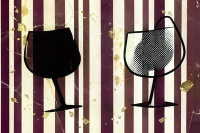 Zebra striping drinking: two glasses side by side, one alcoholic, one alcohol-free