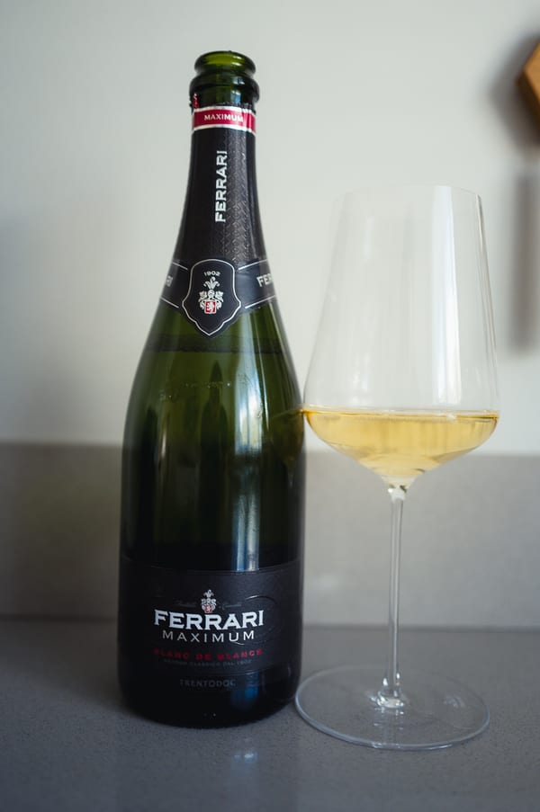 Fles Ferrari Maximum Blanc de Blancs Italiaans mousserende wijn