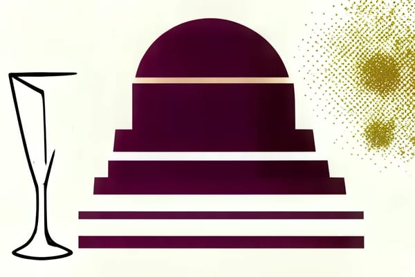 Sherrycursus in Nederland: brutalistische illustratie van een solera als getrapte piramide met een bleke florband en een sherryglas in contour