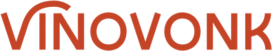 Woordmerk VinoVonk in oxbloodrood